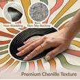 thumbnail image 6 of ODIKA 8'x10' Washable Area Rug Sunset Vinyl Colored Retro Record Disc Orange Geometric Layout for Living Room, Under Sectional, Family , Durable, Non-Slip, 6 of 7