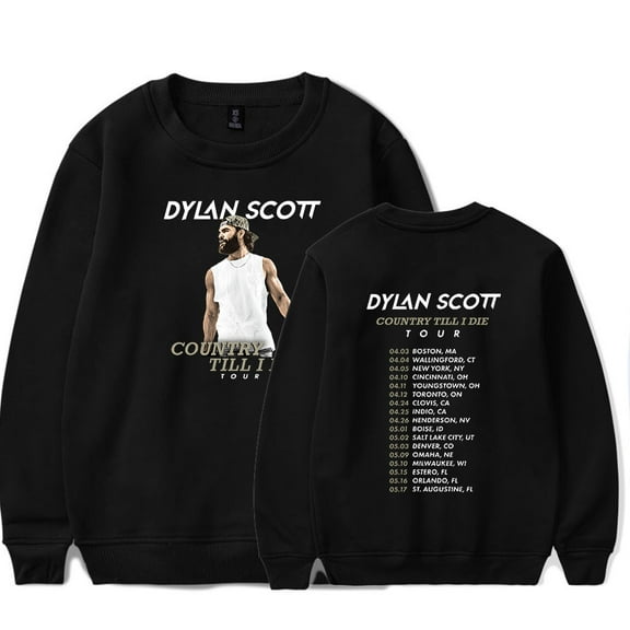 Dylan Scott Country Til I Die Tour crew neck sweatshirt Merch Long sleeve Fashion Casual Hooded Sweatshirts