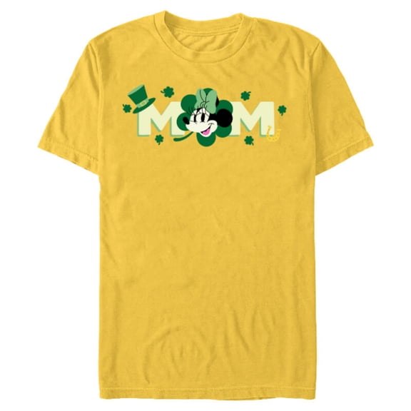 Disney St. Patrick's Day Mom Gift Lucky Matching Trip - Short Sleeve Blended T-Shirt for Adults - Customized-Yellow