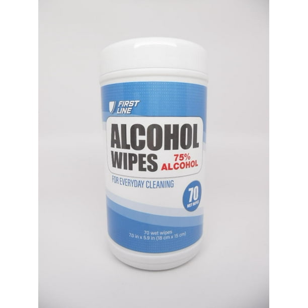 First Line Alcohol Wipes 75 Alcohol for Everyday Cleaning 70 Wet