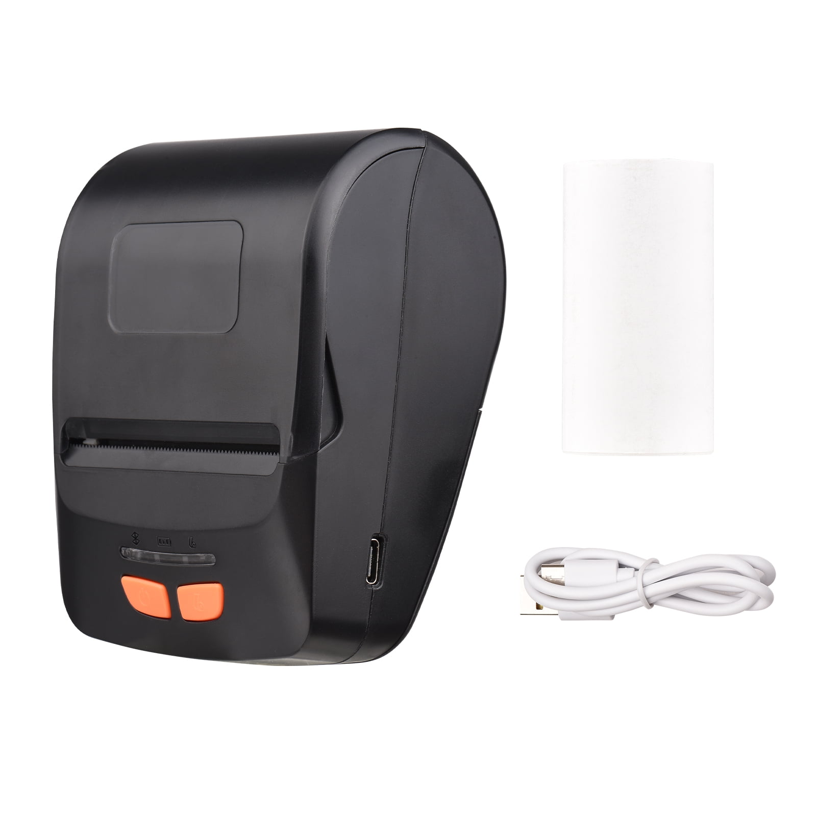 Walmeck Bisofice Label Printer Portable 58mm Mobile Thermal Printer Wireless BT Bill Ticket Printing with Rechargeable Battery for Restaurant Supermarket R
