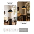 thumbnail image 5 of 20 Inch Large Black Chandelier Dome, Bold Matte Black and Gold Pendant Light with Luxe Glow, Hanging Fixture for Dining Room, Kitchen Island, or Foyer, 5 of 7