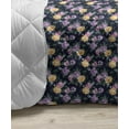 thumbnail image 3 of Colorful Down Alternative Comforter, Vintage Style Chrysanthemum Flowers and Hoya Blooms Illustration, Microfiber Quilt for All Season, 5 Sizes, Pale Blue Grey Multicolor, by Ambesonne, 3 of 3