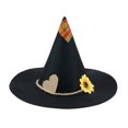 thumbnail image 1 of Txlixc Sombrero de espantapájaros, Sunflower felt Wizard hat role play Fittings para Halloween Txlixc moda, 1 of 9