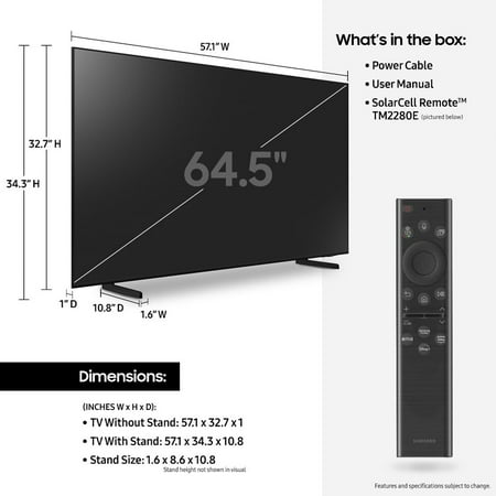 SAMSUNG 65" Class Q60B QLED 4K Smart TV QN65Q60BAFXZA 2022