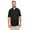 Black/ Tm Orange, variant on Harriton M386T Men's Tall Flash Snag Protection Plus IL Colorblock Polo