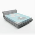 thumbnail image 1 of Ambesonne Animal Cartoon Fitted Sheet, Balloons, Full Size, Pale Blue White Mauve, 1 of 2