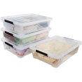 thumbnail image 6 of 4-Pack Large Under Bed Storage Bins with Wheels, Clear Plastic Totes for Clothes Shoes Toys, 6 of 6
