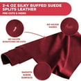 thumbnail image 6 of ELW Premium Suede Cowhide 2-4 oz 1-1.6mm - Soft Full Grain Pre-Cut Side Leather - 6-8 SQ FT,Burgundy - USA Made Silky Buffed Suede Fabric Leather for Car Upholstery, Crafts, Garments, Furniture, 6 of 9