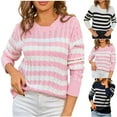 thumbnail image 5 of Dxzfnsa Plus Size Fall Fashion Deals Women's Sweater 100% Cotton Long Sleeve Pullover Sweater Soft Lightweight Knit Tops 2025 S-XL, 5 of 5