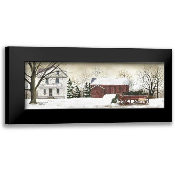 Jacobs, Billy 14x7 Black Modern Framed Museum Art Print Titled - Christmas Trees for Sale