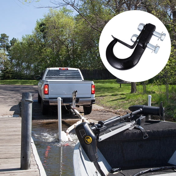 BESTONZON 1Pc Car Tow Hook Metal Trailer Hitch with Locking Feature for Recovery Use