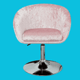 thumbnail image 5 of Impressions Vanity Chair Valerie with Three Sixty Degree Seat Swivel, Classy Tufted Design Chair with Adjustable Height and Spacious Seat (Pink), 5 of 5