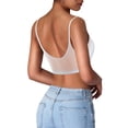 thumbnail image 4 of Lixiuxyad Front Closure Floral Lace Bra Comfortable Support Underwire T Shirt Bralette Soft Wireless Everyday Wear,Bras for Women Blue 42, 4 of 5
