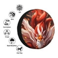 thumbnail image 4 of Salouo Red Leaf Flame Fox Print Spare Tire Cover 14-17 inch Spare Tire Protector Universal Tough Tire Wheel Cover for Trailer SUV and Truck-, 4 of 6