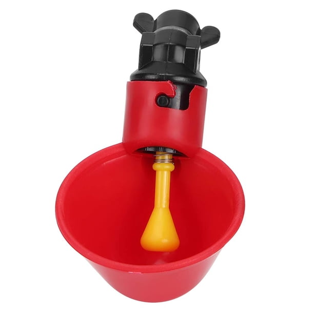 Bebedero para pollos, bebedero automático para ganado, cuenco de agua rojo, bebedero para codornices, pollos, pezón, equipo de cría