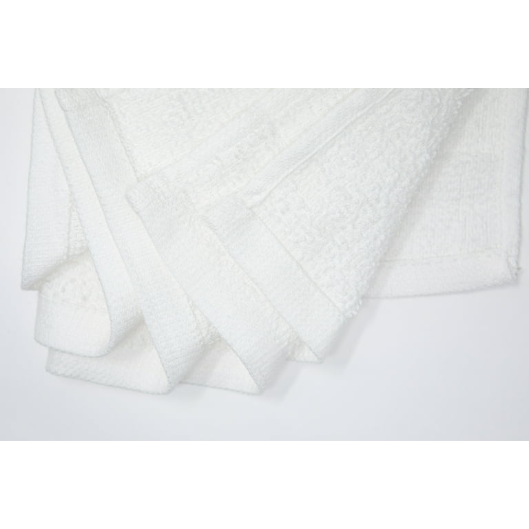 Cotton Terry Towel Cleaning Cloths White, 14x17 Pack of 24, 100% Cotton  Terry Cloth Bar Rags White Bar Towels Multi-Purpose High Absorbent Terry