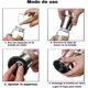thumbnail image 3 of 2Pcs de Molinillo Manual de Sal y Pimienta, Moledor de Especias de Acero Inoxidable y Vidrio con Rudeza Ajustable para Pimienta, Especias o Sal Marina Negra y Otras, 3 of 4