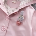 thumbnail image 6 of Mercatoo Toddler Baby Girls Boys Waterproo𝐟 Windbreaker Hooded Jacket Outwear Kids Bunny Ear Sweatshirt Rain Jacket Fall, 6 of 9