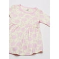 thumbnail image 4 of Touched by Nature Baby and Toddler Girl Organic Cotton Long-Sleeve Dresses 2pk, Floral Shadow, 18-24 Months, 4 of 4
