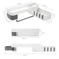 thumbnail image 4 of Mistaha 1 pcs Corner Shower Shelf Bathroom Shampoo Shower Shelf Holder Kitchen Storage Rack Organizer Wall Mounted, 4 of 8