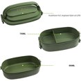 thumbnail image 3 of OITUGG Fiambrera de 2 capas de 1550 ml con 3 compartimentos y cubiertos - Fiambrera de plástico sin BPA para adultos y niños - Compartimentos a prueba de fugas Caja Bento apta para, 3 of 7