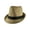 Khaki, variant on Top Headwear Natural Straw Fedora Hat - Tan