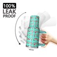 thumbnail image 3 of Turquoise Christmas Gnome Pattern Tumbler with Handle and Lid,40oz Double Wall Vacuum Insulated Tumbler,Cups Gift for Women and Men, 3 of 7