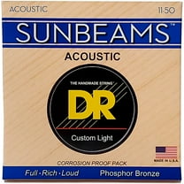 Sunbeam™ - Phosphor Bronze Acoustic Guitar musically bright and rich sounding Strings: Custom Light 11-50