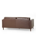 thumbnail image 6 of Noble House Barger Upholstered Tufted 3 Seater Sofa, Dark Brown, 6 of 9