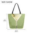 thumbnail image 5 of FORMRS Womens Canvas Tote Bag with Zipper Inner Pocket Shoulder Handbag, Martini with Olive, 5 of 7