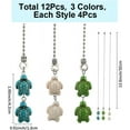 thumbnail image 2 of 12Pcs Turtle Ceiling Fan Pull Chain 3 Colors 14.37 Inch Turquoise Summer Sea Ocean Beach Animal Hanging Charm Ornament Ball Chain Dangler Extender for Ceiling Fan Light Lamp Decor, 2 of 8