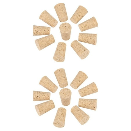 

Wood Bottle Stopper Soft Wood Corks Tapered Cork Wooden Beer Bottle Stopper for Wine Making Craft for Wine Bottle 60Pcs