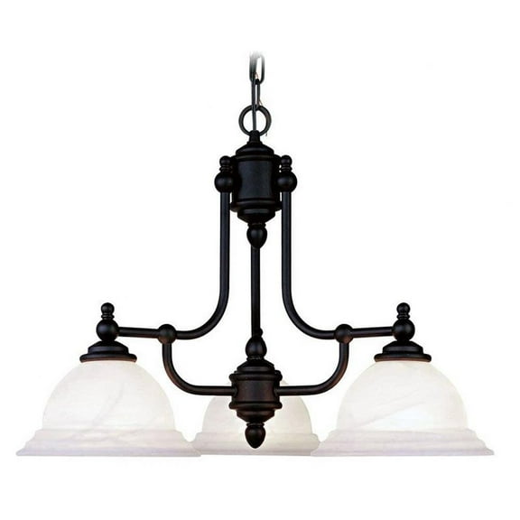 Traditional Three Light Chandelier-Black Finish Bailey Street Home 218-Bel-731939