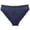 Dark Blue, variant on Qingpeng Womens Thin Bow Embroidered Low Waist Panties Cotton Gusset Lace Briefs Underwear Size Free
