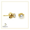 thumbnail image 5 of BEBERLINI Men Stud Earrings CZ 14K Gold Plated Stainless Steel Jewelry Round 4 mm, 5 of 7