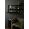 thumbnail image 3 of Kate and Laurel Ramone Three-Tiered Wall Shelf, 42 x 23, Black, Decorative Shelving Unit and Wall Organizer for Entryway Storage or Living Room Display Shelf, 3 of 10