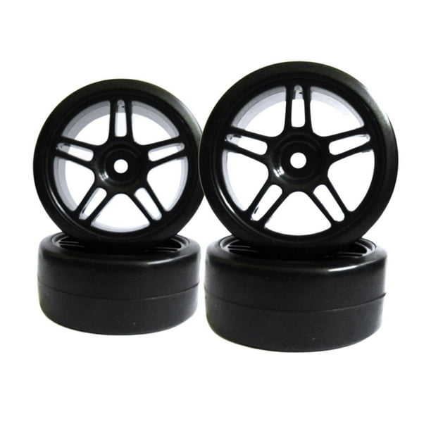 Conjunto de 4 neumáticos y ruedas para carretera para camión RC WPL D12 modificado. Estilo 1