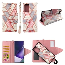 Pink Marble Case for Samsung Galaxy S20 5G Magnetic Detachable Pu Leather Wallet Cover Flap Closure and Snap-on Book Style Cases Card Holders Wrist Strap 2 in 1 Folio
