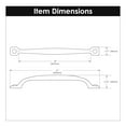 thumbnail image 5 of 18" CTC Refined Rustic Appliance Pull - Rustic Iron, 5 of 7