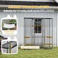 thumbnail image 4 of Catio Outdoor Cat Enclosure, Galvanized Steel Walk-in Cat Cage with Waterproof Cover, 5 Adjustable Platforms, Hammock, 4 of 6