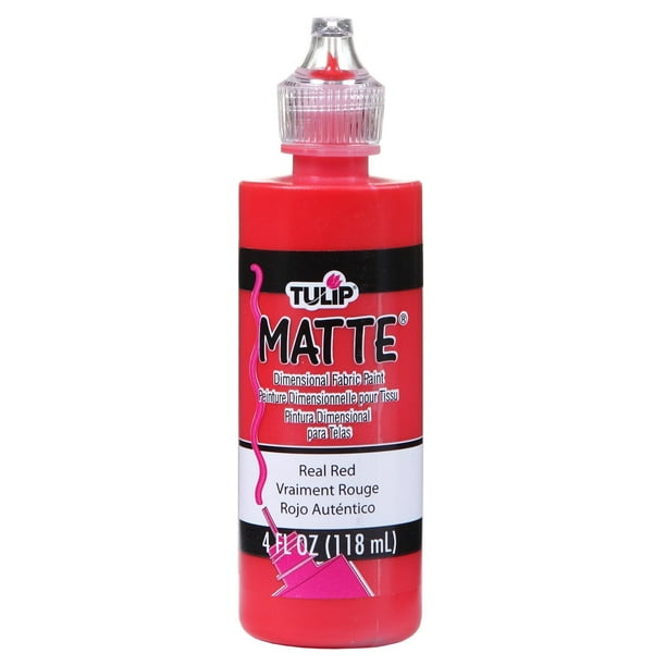 Tulip Dimensional Fabric Paint, Matte Real Red 4 Fl Oz