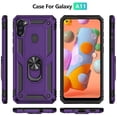 thumbnail image 2 of for Galaxy A11 Case,Samsung A11 Case,with HD Screen Protector,[Military Grade] Ring Car Mount Kickstand Hybrid Hard PC Soft TPU Shockproof Protective Case for Samsung Galaxy A11 (Purple), 2 of 14