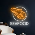 thumbnail image 2 of Handmadetneonsign Seafood Shrimp Neon Sign, Sea Food Led Sign, Shrimp Led Light, Shrimp Seafood, 2 of 5