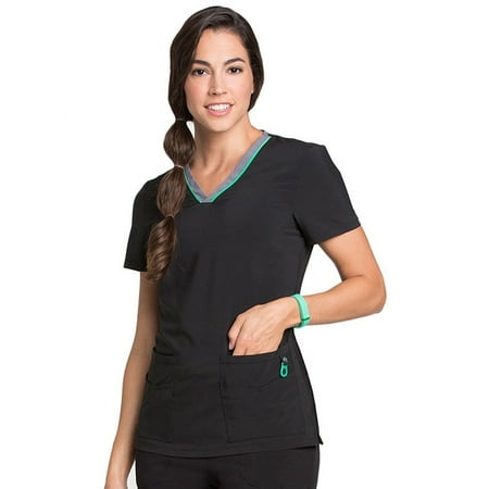 Lynx Women's Unleashed V-Neck Solid Scrub Top