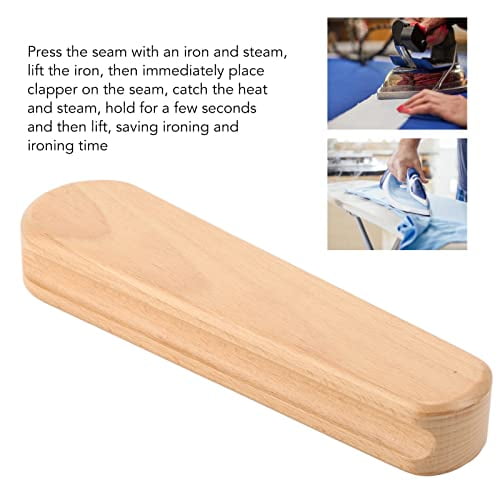 Tailor Clapper for Sewing, Hard Wood Clapper Sewing Tool Multifunction Quilters Clapper Beech Wood Clapper for Pressing, Steam Ironing, Clothing Wrinkle