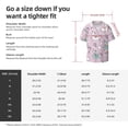 thumbnail image 7 of Naloa Llama Unicorn and Rainbow Men's Loose Fit Cuban Collar Short-Sleeve Shirt with Button-down and Chest Pocket for Everyday Wear Outings - Medium, 7 of 7