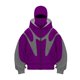 thumbnail image 1 of MHFRRA Sudaderas con Capucha y Cremallera para Hombre, Sudadera Informal y Holgada con Diseño Estampado Púrpura, 1 of 2