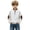 White, variant on Hurxie Boy's Quarter Zip Pullover Lightweight Mock Neck Active Tops Kids Sweatshirts, Long Sleeve Golf Shirts School Fall Sports Clothes 110