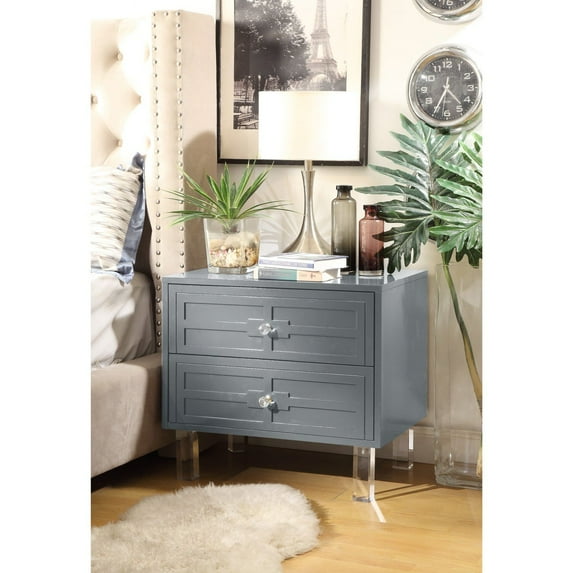 Inspired Home Jordin 2 Drawer Nightstand